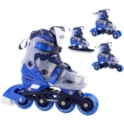 FunActiv Adapt LED 4in1 Kids Inline Skates (Blue) - Blue;Black;White - Size: 12.5C-2 EU