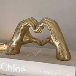 Gold Heart Hands Ornament