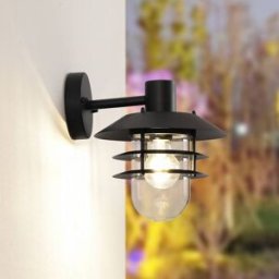 Outdoor Wall Light Meliora Lindby, dimmable, Black, metal, Outdoor Wall Light