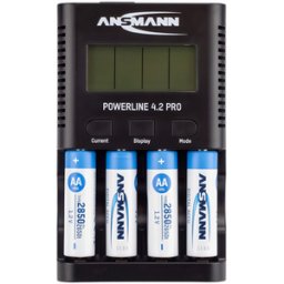 Ansmann Powerline 4.2 Pro Charger with 4 x Ansmann Digital AA 2850mAh Rechargeable Batteries