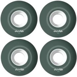 Chocolate OG Chunk Staple 99A Skateboard Wheels 4-Pack (50mm - White/Green) - White;Green