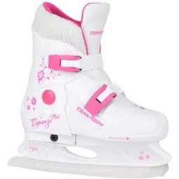 Tempish Expanze Fur Plus Girl Adjustable Ice skates (White) - White;Pink - Size: 1-3.5 EU