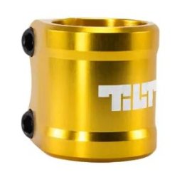 Tilt ARC Double Stunt Scooter Clamp (Gold) - Gold
