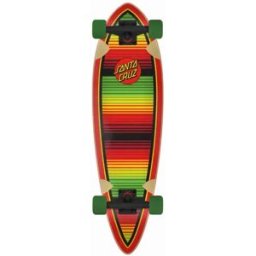 Santa Cruz Skateboards Santa Cruz Classic Dot Pintail Cruiser Skateboard (Serape Dot) - Red;Black;Green - Size: 33