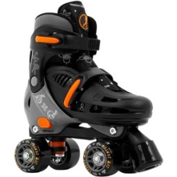 SFR Storm V Adjustable Kids roller skates (Ninja) - Black;Grey;Orange - Size: 3-6 EU