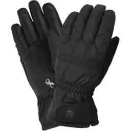 Hestra Primaloft Leather Womens Gloves (Black) - Black - Size: 5