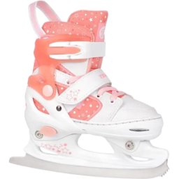 Tempish RS Ton Girl Adjustable Kids Ice Skates (White) - White;Pink - Size: 12C-1 EU
