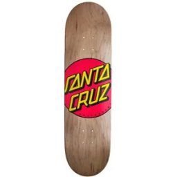 Santa Cruz Skateboards Santa Cruz Classic Dot Skateboard Deck (Grey Dot) - Grey;Black;Red - Size: 8.375