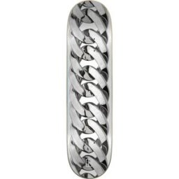 Plan B Chain Skateboard Deck (Chain Silver) - White;Silver - Size: 8