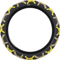 Cult x Vans Waffle 14" BMX Tyre (Yellow Camo) - Yellow;Black - Size: 2.2