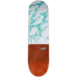 Verb Marble Dip Skateboard Deck (White) - White;Teal;Brown - Size: 8.25