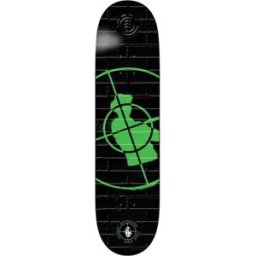 Element Public Enemy Skateboard Deck (Pexe Stencil) - Black;Green - Size: 8.25