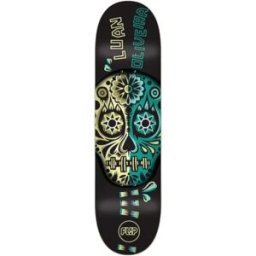 Flip Blacklight Pro Skateboard Deck (Luan) - Black;Yellow;Teal - Size: 8.13