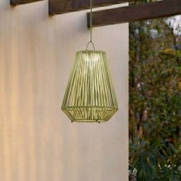 Lindby Austas LED solar hanging lamp, green, Ã˜ 32 cm, USB, IP54 Lindby, dimmable, Green, Plastic, Modern, outdoor solar lights