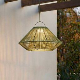 Lindby Austas LED Solar Hanging Lamp, green, Ã˜ 50 cm, USB, IP54 Lindby, dimmable, Green, Plastic, Modern, outdoor solar lights