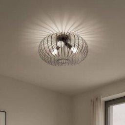 Ceiling Light Globe Domiluce, dimmable, Brown / rust, Living / Dining Room, metal, Ceiling Light