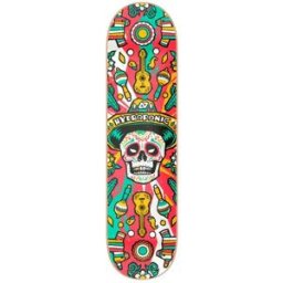 Hydroponic Mexican Skull 2.0 Skateboard Deck (Red) - Red;Green - Size: 8