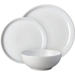 Denby Elements 12-Piece Coupe Dinner Set - Stone White