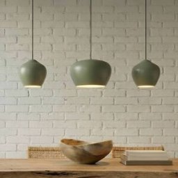 Pendant Light Malisa Lucande, dimmable, Green, Living / Dining Room, metal, Scandinavian, Ceiling Light
