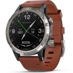 Garmin D2 Delta 47mm Aviator GPS Smartwatch Brown Leather Band, Used - Good
