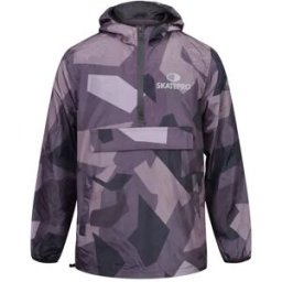 SkatePro Graphic Anorak (Grey Camo) - Black;Grey;White - Size: Small