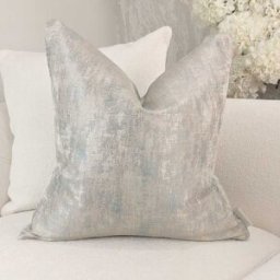 Tamzin Gold & Duck Egg Metallic Cushion - 50x50cm, Cover Only