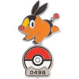 Pokemon Pokémon Gallery Pins Tepig Standing Pin – Hard Enamel Collectible Display Pin with Poké Ball Stand