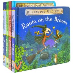 Macmillan Julia Donaldson and Axel Scheffler 4 Board Books Collection Set (Charlie Cook's Favourite Book, The Gruffalo, The Gruffalo's Child, Room on the Broom)