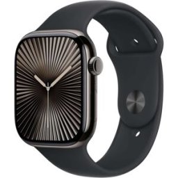Apple Watch Series 10 46mm GPS + Cellular Slate Titanium Black Sport Band, New