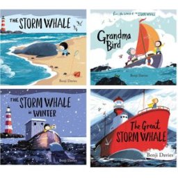 Simon and Schuster UK Ltd Storm Whale Series 4 Books Collection Set (The Storm Whale, The Storm Whale in Winter, Grandma Bird and The Great Storm Whale)