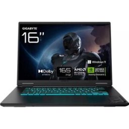 GIGABYTE A16 16" Gaming Laptop – AMD Ryzen 7, NVIDIA GeForce RTX 5060, 16GB DDR5, 1TB SSD, Used - Like New