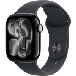 Gadcet Chadwell Heath Apple Watch Series 11 GPS 42mm – Jet Black Aluminium Case with Black Sport Band (S/M), New