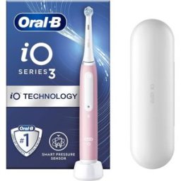 Gadcet Chadwell Heath Oral-B iO3 Electric Toothbrush for Adults – Pink – 3 Modes, Whitening, Travel Case, 2-Pin UK Plug