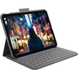 Logitech Slim Folio iPad 10th Gen Case - Grey, New