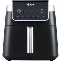 Ninja Air Fryer MAX PRO, 6.2L, Uses No Oil, Large Square Single Drawer, Roast, Bake, Air Fry, Family Size, Digital, Cook From Frozen, Non-Stick, Dishwasher Safe Basket & Crisper Plate, Grey, AF180UK, New