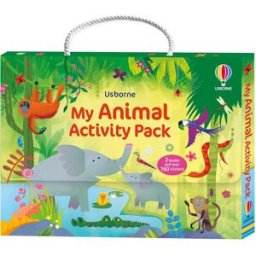 Usborne Books Usborne Animals Activity Pack 3 Books Box Set Sticker Book with 200+ Stickers, Colouring Book & Spotting Activity Book for Kids