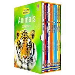 Usborne Beginners Animals Collection 10 Books Box Set (Bears, Dangerous Animals, Elephants, Farm Animals, Monkeys, Pandas, Penguins, Sharks, Tigers &