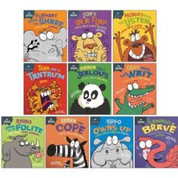Franklin Watts Sue Graves Behaviour Matters Series 10 Books Collection Set (Elephant Learns to Share, Lion's in a Flap, Monkey Needs to Listen, Tiger Has a Tantrum a