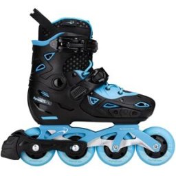 FlyingEagle Dynamo Adjustable Kids Inline Skates (Black) - Black;Blue - Size: 1-4 EU