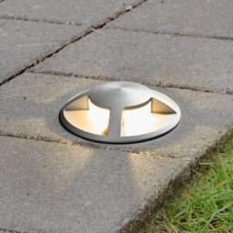 Anina LED recessed floor light, aluminium Lucande, Alu / grey / zinc, Aluminium, Modern, Recessed Floor Light