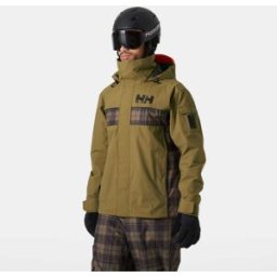 Helly Hansen Unisex ULLR™ D Shell Jacket Brown M - Sepia Check Aop Brown - Unisex