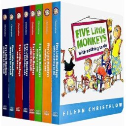 Clarion Five Little Monkeys Adventures 8 Books Collection Set – Bedtime & Funny Story Collection for Kids