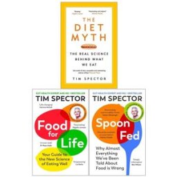 Vintage/W&N Tim Spector 3 Books Collection Set (Food For Life, Spoon-Fed and The Diet Myth)