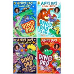 Penguin UK Ltd Dino Dad Series 4 Books Collection Set By Andy Day (Dino Dad, Ice Age, Big School Talent Show and Mystery of the Missing Egg)