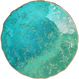 Anton Studio Designs Marbled Lagoon Glass Bowl - 39.5cm