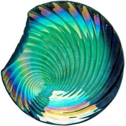 Anton Studio Designs Iridescent Shell Glass Bowl