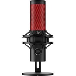 HyperX QuadCast 2 USB Microphone Black & Red – 24-bit/96kHz Gaming Mic with Tap-to-Mute, Shock Mount & Four Polar Patterns, New