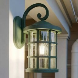 Outdoor Wall Light Ankea Lindby, dimmable, Green, Plastic, Antique, Outdoor Wall Light