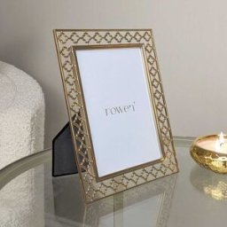 Sarai Gold Lattice Metal Photo Frame - 5x7