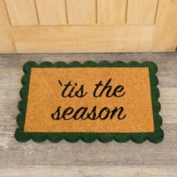 Green & Natural Coir â€œTis The Seasonâ€� Doormat - 40cm x 60cm Material: Home Decor & Accessories/Door Mats